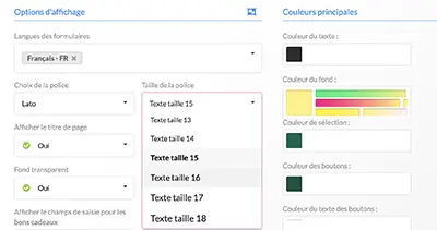 Personnalisé le formulaire aux couleurs de votre site